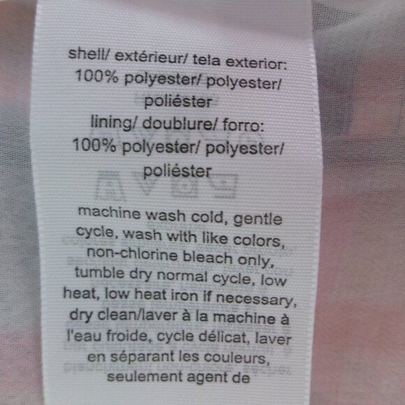 Tommy Hilfiger Plaid Loose Flowy Blouse Semi Sheer Sleeve Orange Pink Black S - Picture 10 of 10